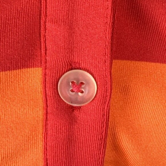 Nike Golf Tour Performance Women's L Polo Shirt Orange Striped EUC - Picture 7 of 16